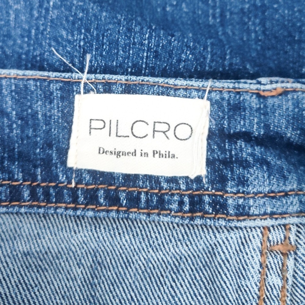 New Pilcro Anthropologie Jeans Culottes 28 Petite Wide Leg High Rise Raw Hem - Picture 6 of 10